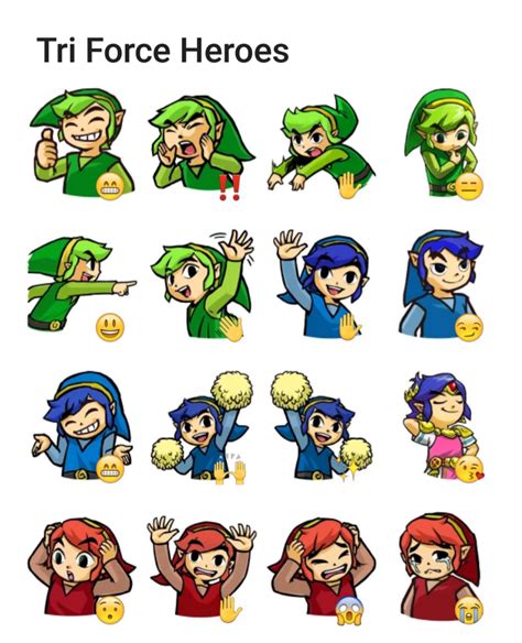 Tri Force Heroes Telegram Sticker Set Stickers