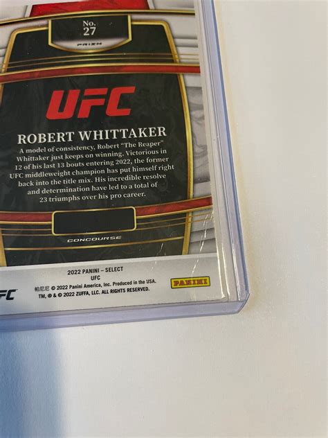 Select Ufc Robert Whittaker Orange Flash Prizm Concourse Ebay