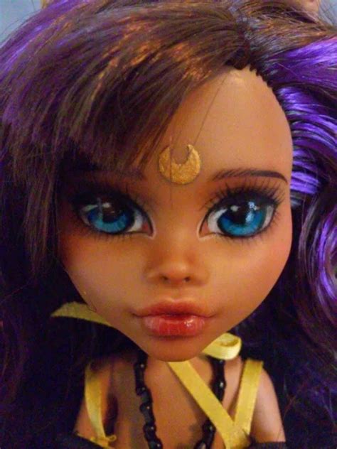 Ooak Monster High Sailor Moon Luna Inspired Clawdeen Wolf Doll Repaint