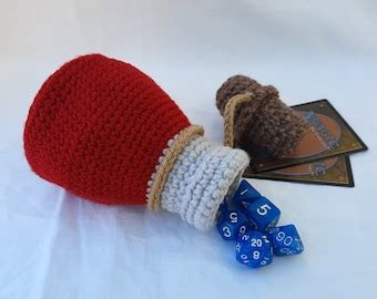 Amigurumi Potion Bottle Of Magic Dice Bag Crochet Pattern Dnd Etsy