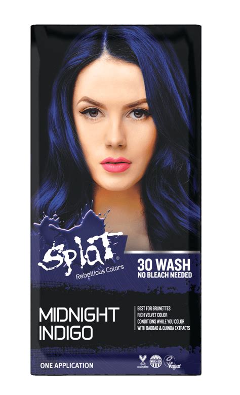 Splat Midnight Indigo Hair Dye, Semi-Permanent Blue Color - Walmart.com ...