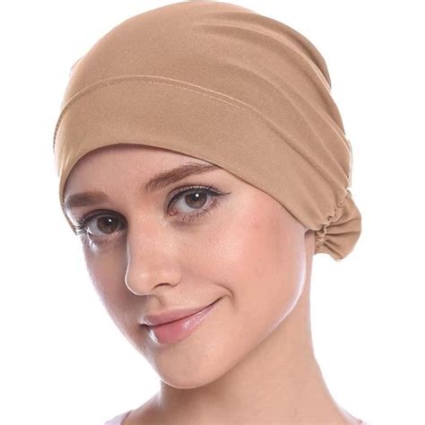 Femmes Charpe Musulmane Hijab Chapeau Turban Lastique Absorbant La