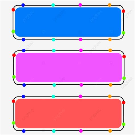 Colorful Text Box Label Frame Banner Text Box Label Frame Png