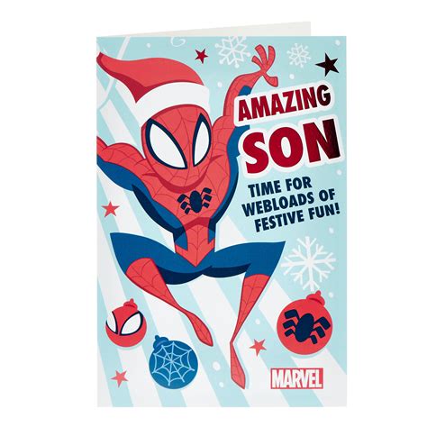 Buy Son Spiderman Christmas Card For Gbp Card Factory Uk