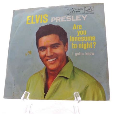 Elvis Presley 47 7810 Are You Lonesome Tonight 45 W Picture Sleeve Ebay