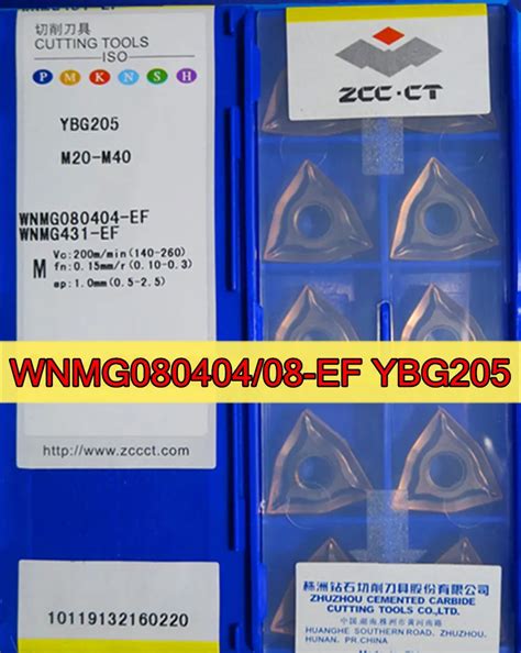 Wnmg Ef Wnmg Ef Ybg Pcs Set Zcc Ct Insert Ybg