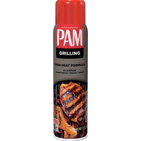 Pam High Heat Formula Grilling Spray Nonstick Grilling And Cooking Spray