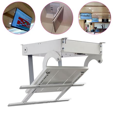 Electric Motorized Flip Down Pitched Roof Ceiling Tv Mount Shelly