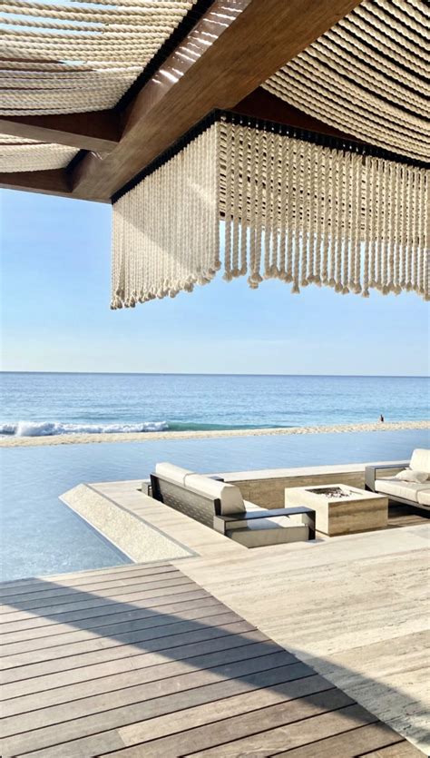 Rustic Luxe Outdoor Seating Area with Ocean View