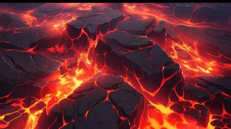 Abstract Volcanic Background With Cooled Basaltic Lava In A 3d Render ...