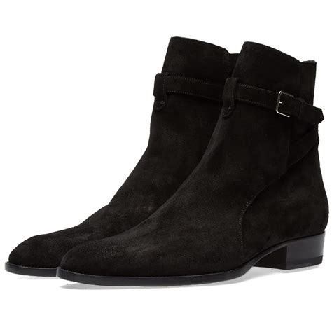 Saint Laurent Wyatt Jodhpur Boot Black Suede End Ie