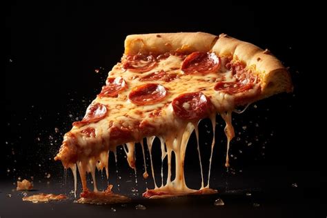 Ia Generativa Una Rebanada De Pizza Deliciosa Foto Premium