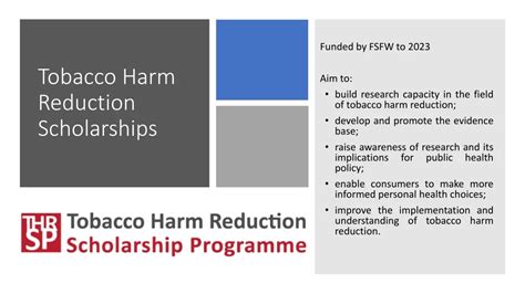 Ppt Tobacco Harm Reduction Scholarships Powerpoint Presentation Free