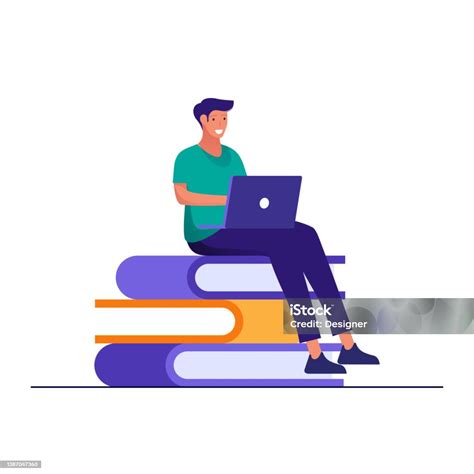 Ilustrasi Vektor Konsep Perpustakaan Online Ilustrasi Stok Unduh