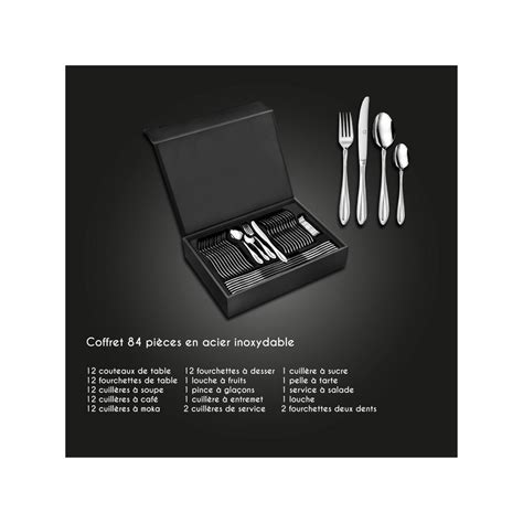 Menagere Miroir Pieces Dans Coffret Noir