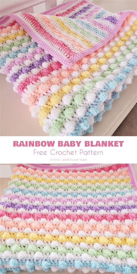 Pastel Rainbow Baby Blanket Free Crochet Patterns Artofit