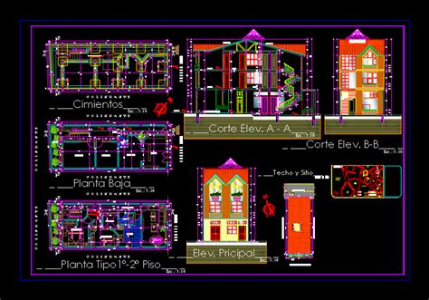 House Levels Dwg Plan For Autocad Designs Cad