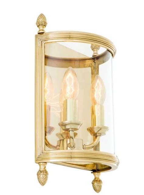 Casa Padrino Luxury Wall Lamp Brass Diameter 21 X 11 X H 34 5 Cm