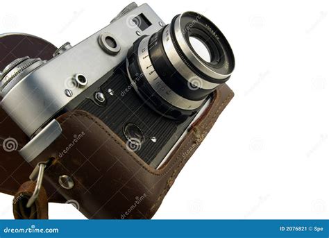 Vintage Rangefinder Camera In Case Stock Image Image Of Photographic