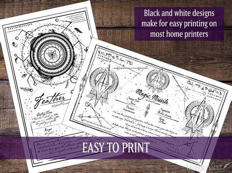 DND Printable Spell Scrolls, Tabletop Prop, Magic, Black & White Design, Set 1: Entangle ...