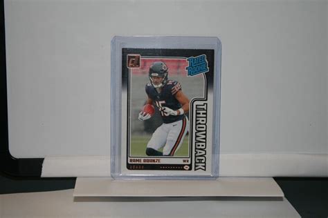 Panini Donruss Rated Rookie Throwback Rome Odunze Chicago Bears Ebay