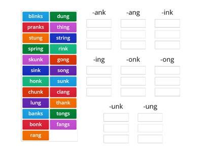 Nk And Ng Sounds Teaching Resources