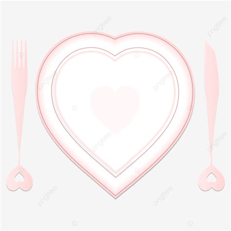 Valentine Plate And Dishes Banquet Dishware Fork Cooking Png