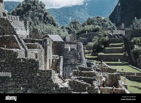 The Ancient Architecture In The Machu Picchu Inca Citadel Aguas