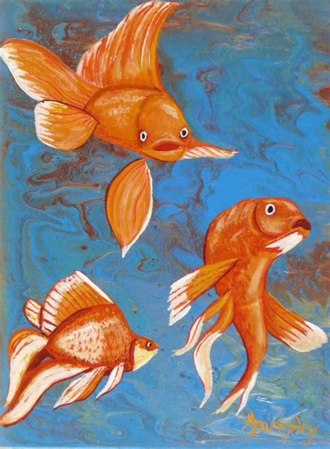 Goldfish Painting by Anthony Dunphy | Saatchi Art