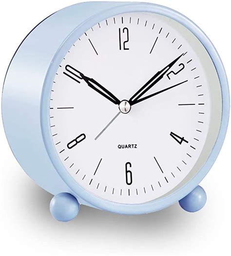 JALL Analog Alarm Clock 4 Inch Super Silent Non Ticking Small Clock