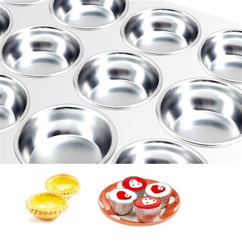 Commercial Grade Natural Aluminum Muffin Cupcake Pan 12 Cup – TOP-KITCHEN