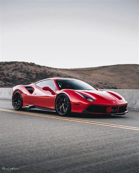 Ferrari 488 Red Brixton Forged PF5 Ultrasport Wheel Wheel Front