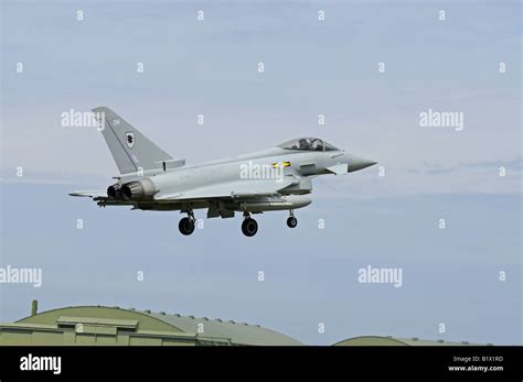 Eurofighter Typhoon F2 Landing At Raf Kinloss As Part Of The Combined