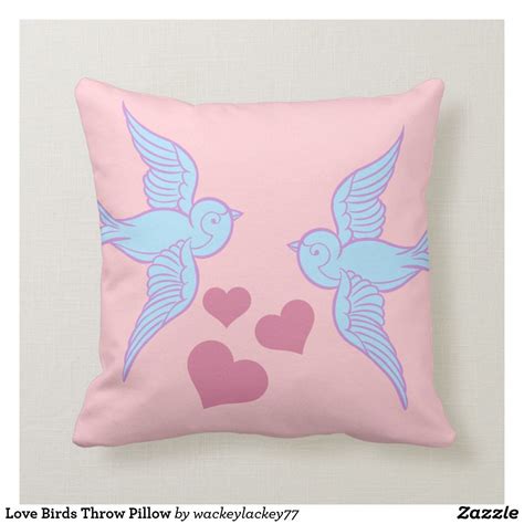 Love Birds Throw Pillow Bird Throw Pillow Throw Pillows