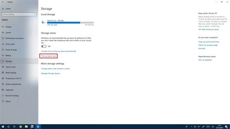 Free Up Storage Space Windows 10 - Windows Installation Guides