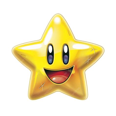 Smiling Cartoon Star From Super Mario Bros Cartoon Star Super Mario