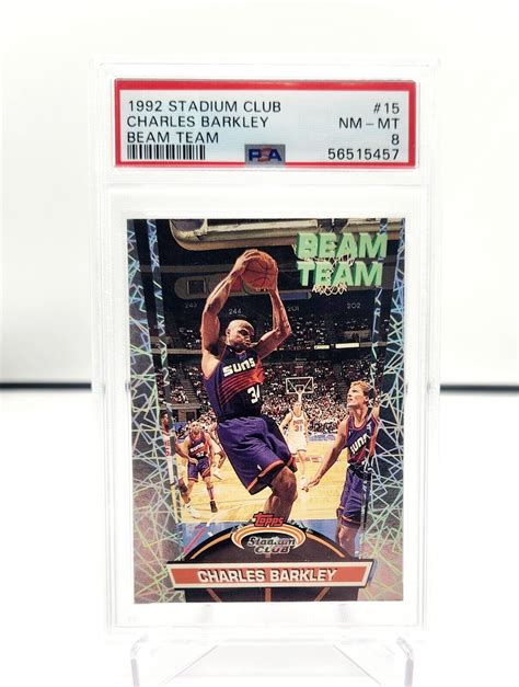 1992 93 Topps Stadium Club Beam Team 15 Charles Barkley Suns HOF PSA 8