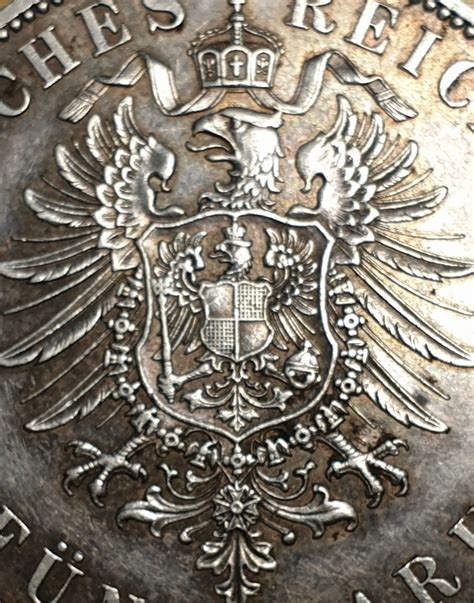 Preußen Prussia German Empire 5 Mark Silbermünze Kursmünze 1888 A