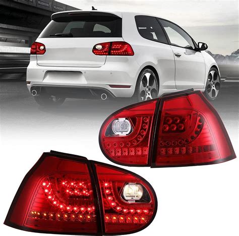 Winjet Led Tail Lights Assembly For 2006 2009 Volkswagen Golf 5 GTI