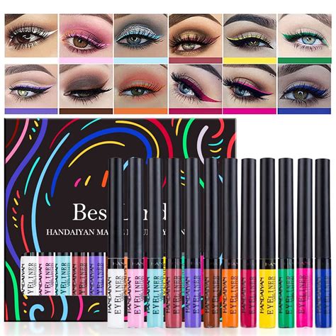 Amazon BestLand 12 Colors Matte Liquid Eyeliner Set Rainbow