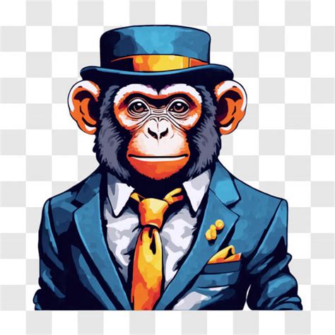 Baixe Macaco Elegante Em Traje Formal Cartola Cartoons Creative