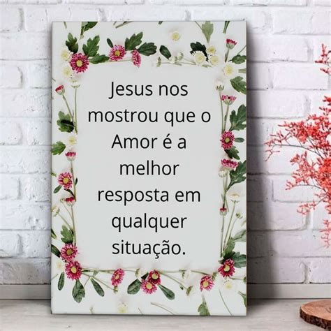 Placa Decorativa Fé E Religião Jesus Mostrou Amor 20x30cm Elo7