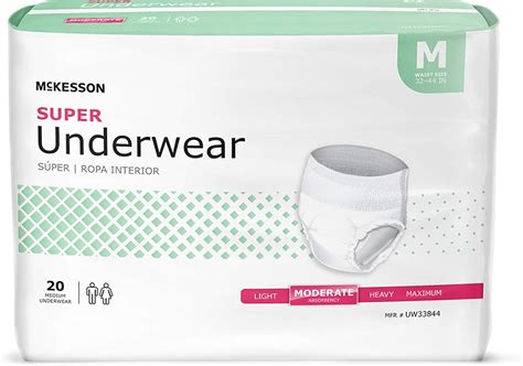 Amazon Mckesson Super Underwear Incontinence Moderate Absorbency