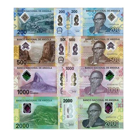 Billete colección Angola PK N 999serie 4 val 200 500 1000 2000