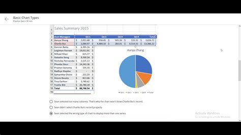 Week 6 Quiz Basic Chart Types Excel Skills For Business Essentials