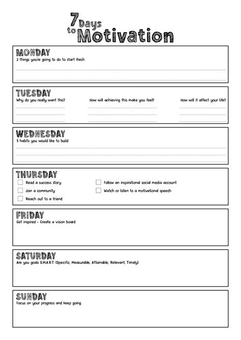 Printable Motivation Worksheets For Teens Teen Therapy Counseling