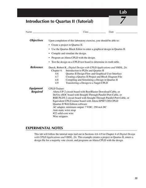 Introduction To Quartus Ii Tutorial