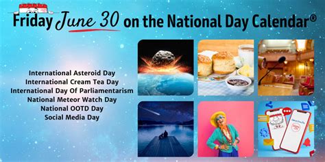 June 30 2023 Social Media Day National Meteor Watch Day National