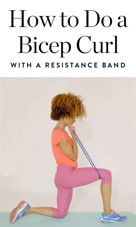 How To Do A Bicep Curl With A Resistance Band Resistance Band Bicep