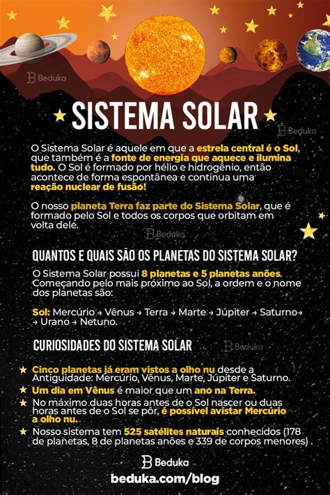 O QUE É SISTEMA SOLAR ORIGEM PLANETAS E CURIOSIDADES Sistema solar